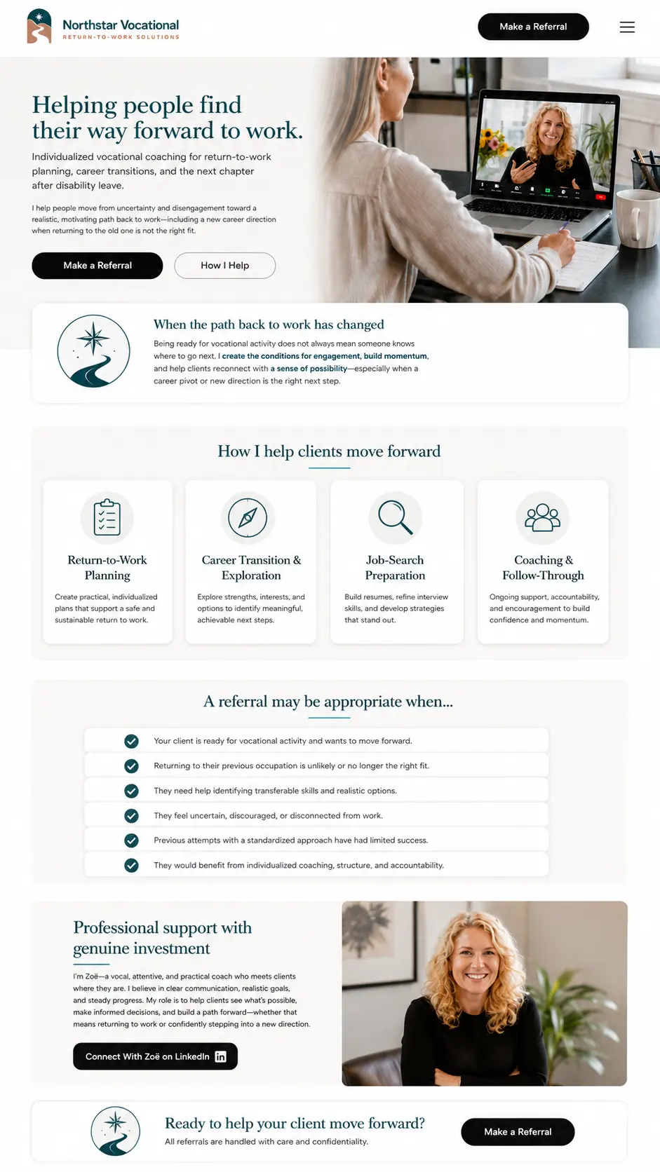 Northstar Vocational responsive website designed by Groundwork Brand & Web
